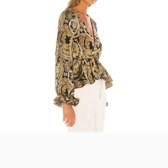 House of Harlow x REVOLVE • Black & Gold Paisley - Picture 3 of 6